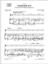 Cantate 4 Opus 44 - Nicolas Bacri - Partition - Mélodies